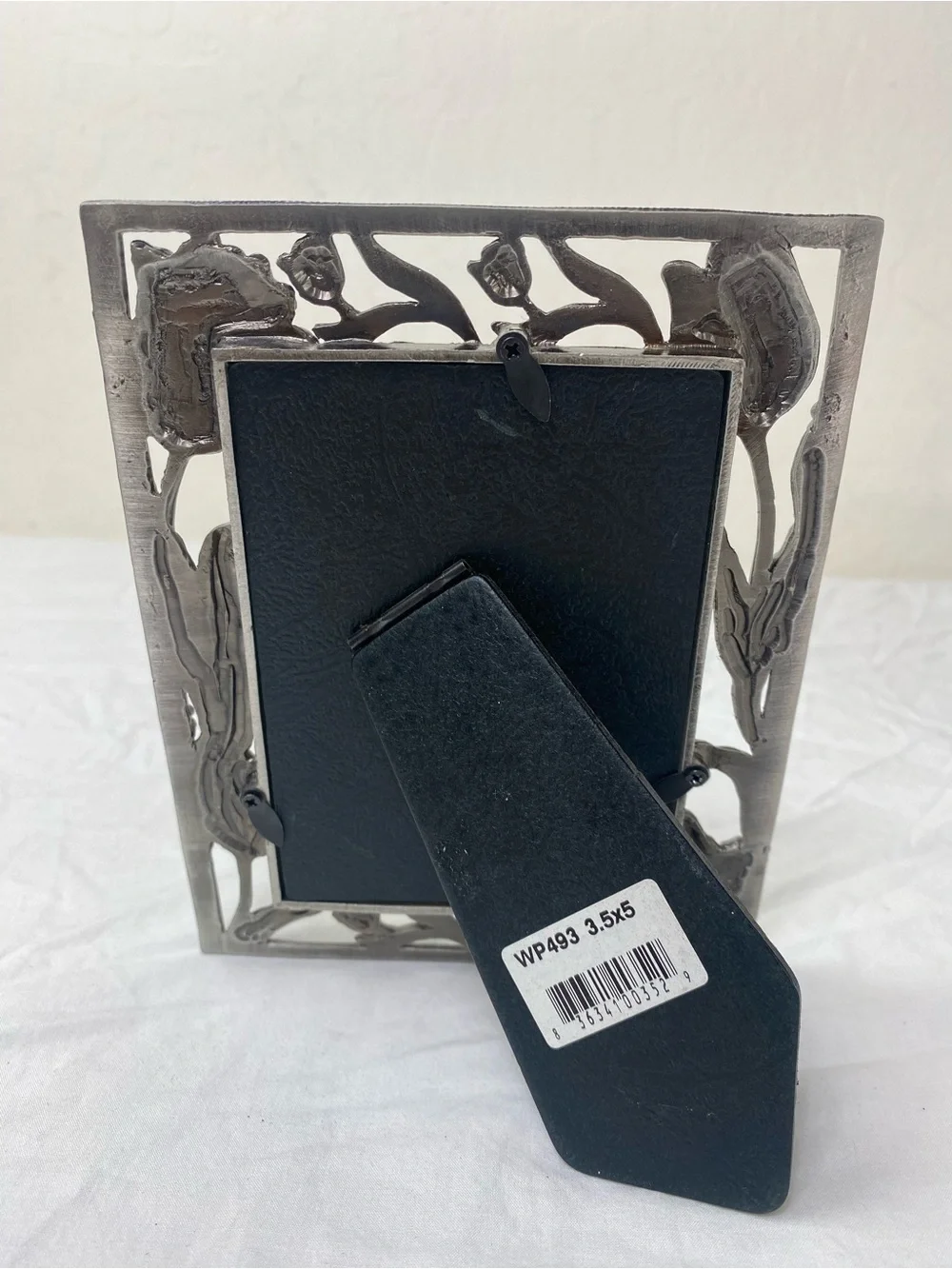 ELSA 1996 Vintage Silver Tulip Metal Photo Frame